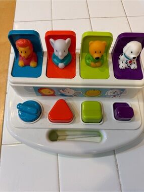 Colorful Pop-Up Animal Sorting Toy - Multicolor